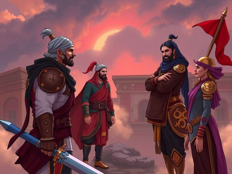 Story scene from Glory Strike Hindustan Heroes showing characters in dialogue