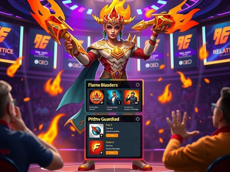 Flame Blasters esports tournament stage with live audience