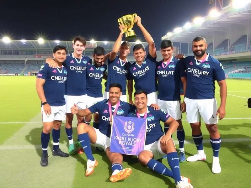 Indian Rugby Royals squad celebrating a victory