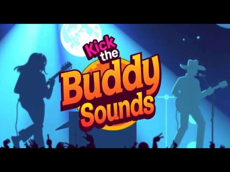 Close-up of a smartphone displaying Kick The Buddy gameplay with audio waveform overlay