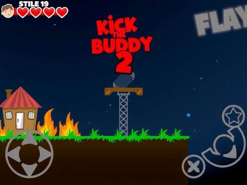 Kick The Buddy 2 Mod gameplay showing weapons and unlockables