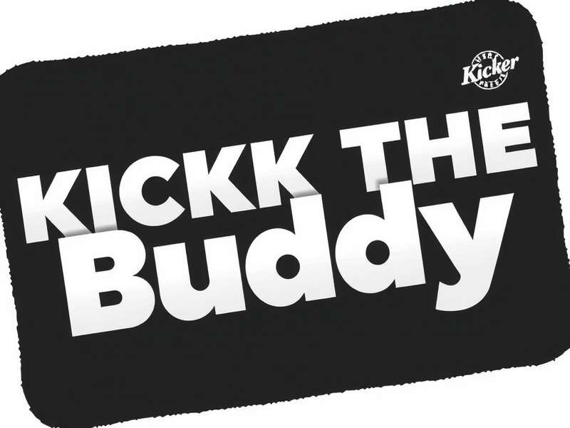 Kick The Buddy gameplay screenshot showing weapons and Buddy character