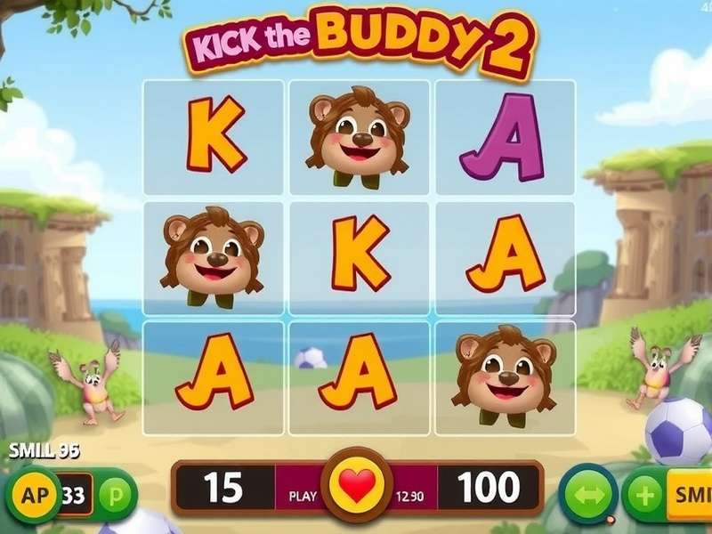 Kick the Buddy 2 gameplay screenshot showcasing weapons and ragdoll physics