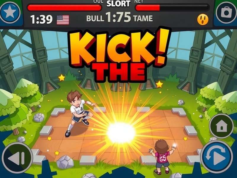 Kick the Buddy gameplay screenshot showing weapons and buddy