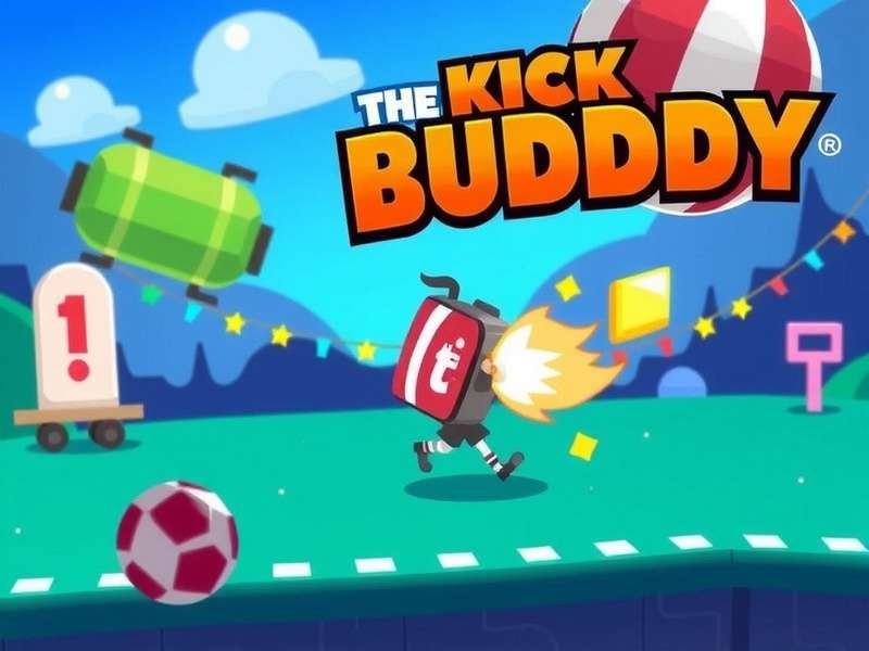 Kick The Buddy PC gameplay screenshot showing stress relief interaction
