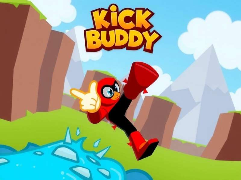 Kick The Buddy Flash Game screenshot showing gameplay action