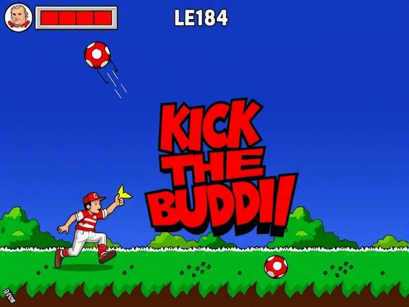 Kick The Buddy Unblocked Game Screenshot showing character and weapons