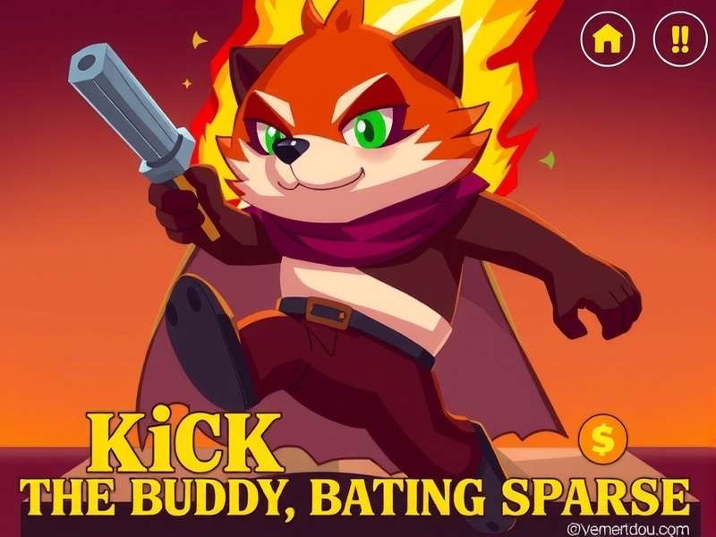 Gameplay screenshot of Kick The Buddy But Durpie showing the Durpie character in a humorous setting