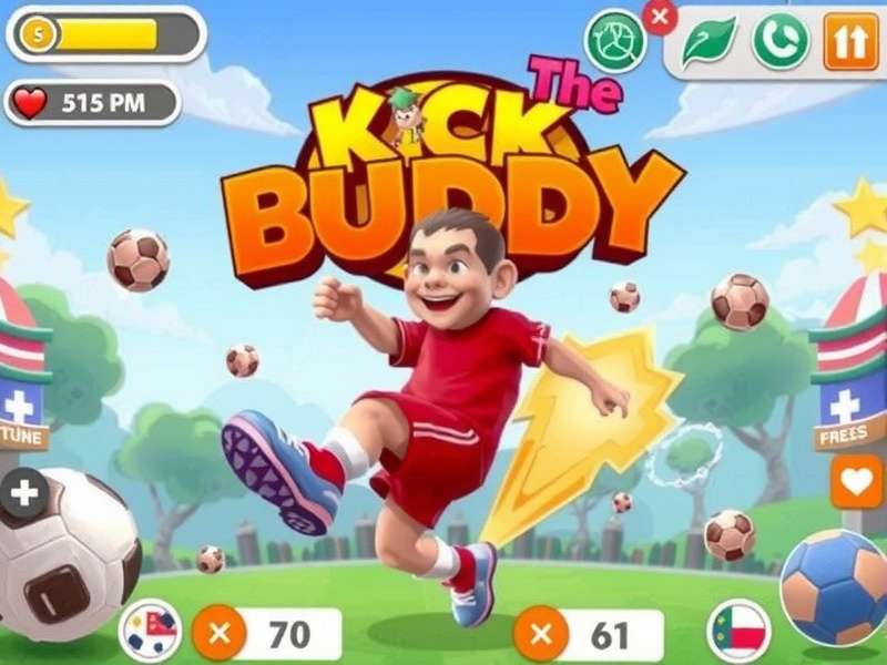 Kick The Buddy Gameplay Screenshot showing various weapons and the buddy character
