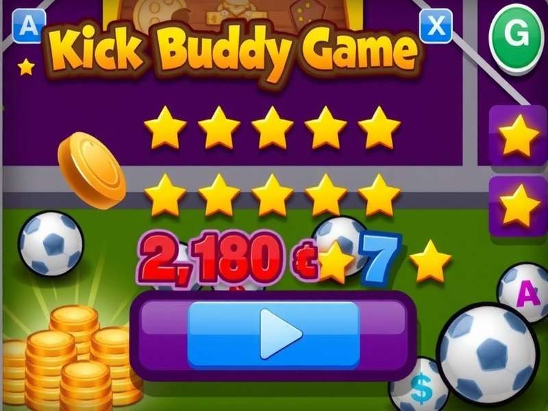 Close-up of a smartphone showing Kick The Buddy weapon selection menu