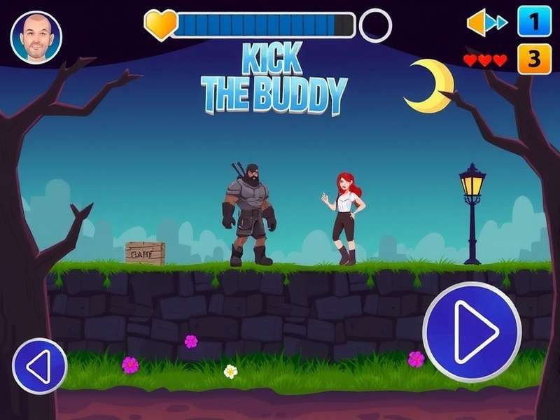 Kick The Buddy Original Game Online gameplay action screenshot showing weapons and explosions