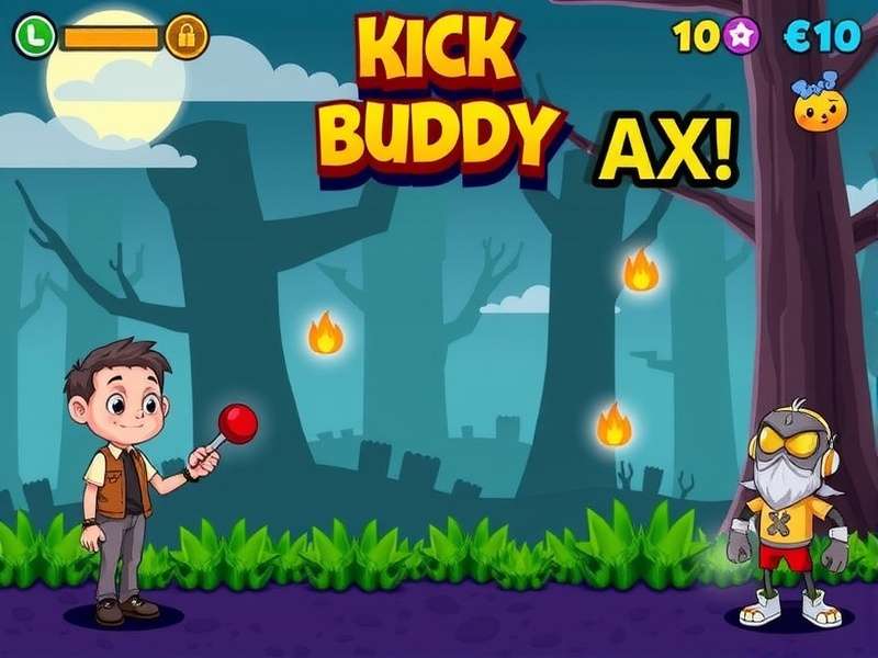 Kick The Buddy Online Crazy Games — action-packed stress relief gameplay screenshot