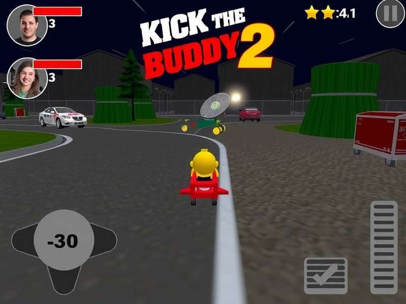 Kick The Buddy 2 game action scene on PC with weapons and destructible environment